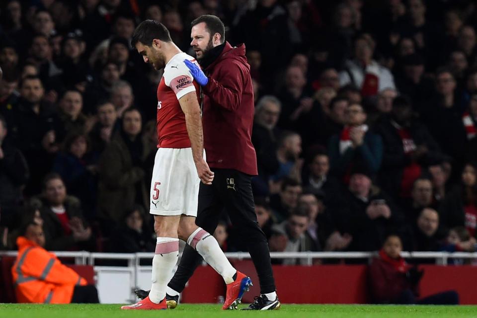  Sokratis is not expected to return until March