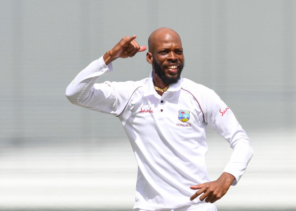  England were skittled out by regulation spinner Roston Chase in the First Test