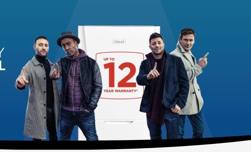  The four members of boy band Blue are the new faces of Ideal Boilers