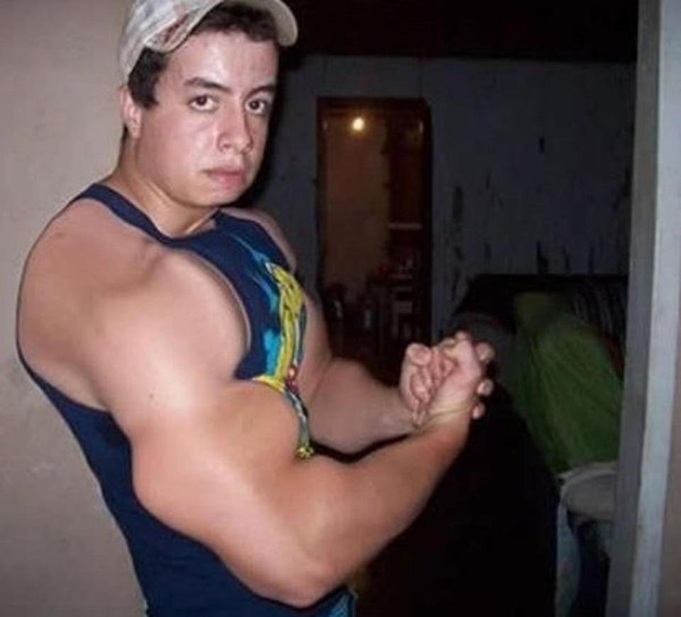  This muscular chap might have had some help from handy Photoshop to achieve his gains