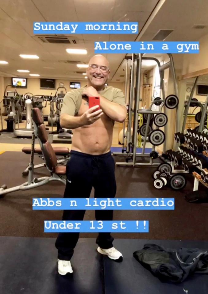  Gregg wowed his fans with this gym selfie