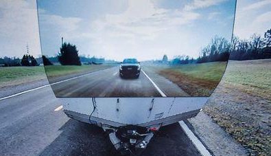  Cameras combine to generate an image of what's behind the trailer