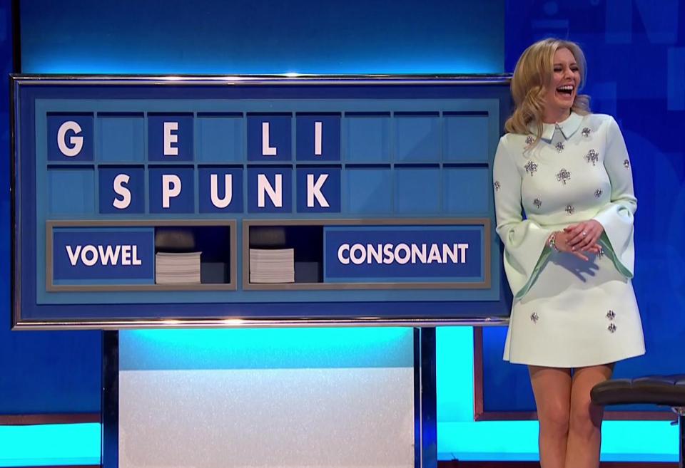  Rachel Riley is in hysterics and she spells out the rude word