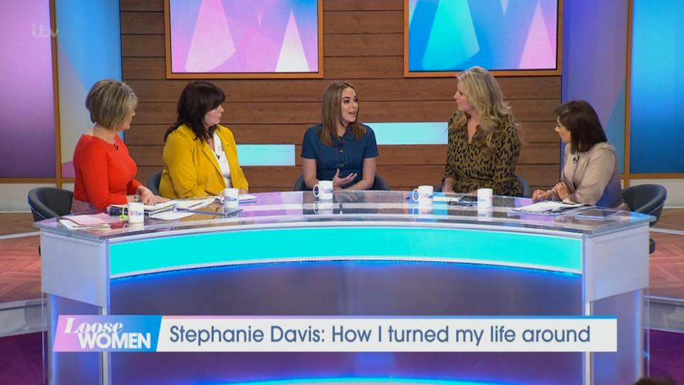  She told the Loose Women panel she now feels happier than ever