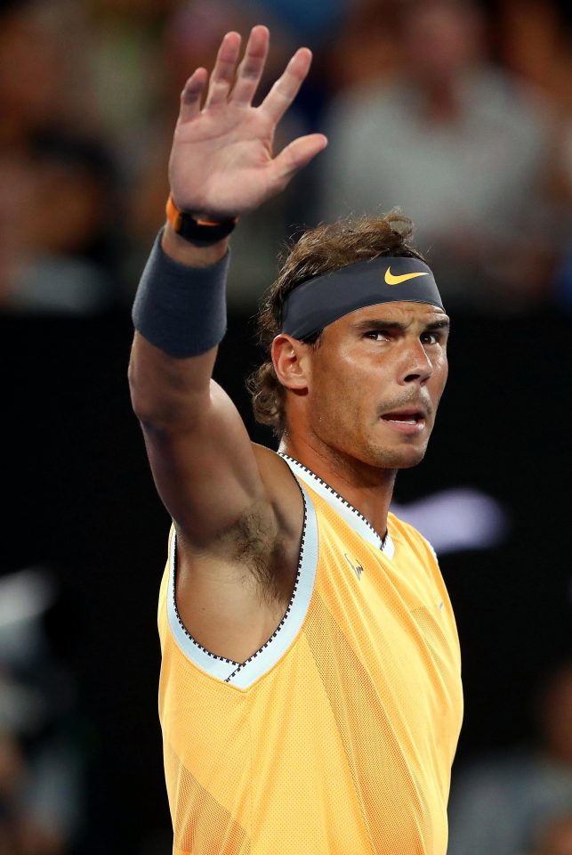  Nadal lost in straight sets to Novak Djokovic during Sundays Australian Open