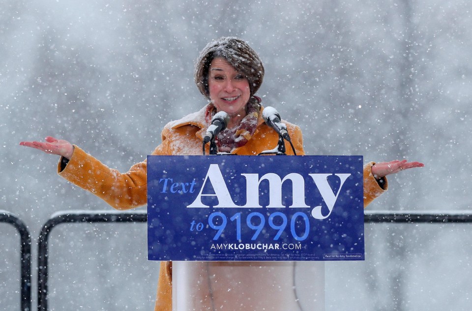 Amy Klobuchar declared her candidacy for the 2020 Democratic presidential nomination on February 10, 2019