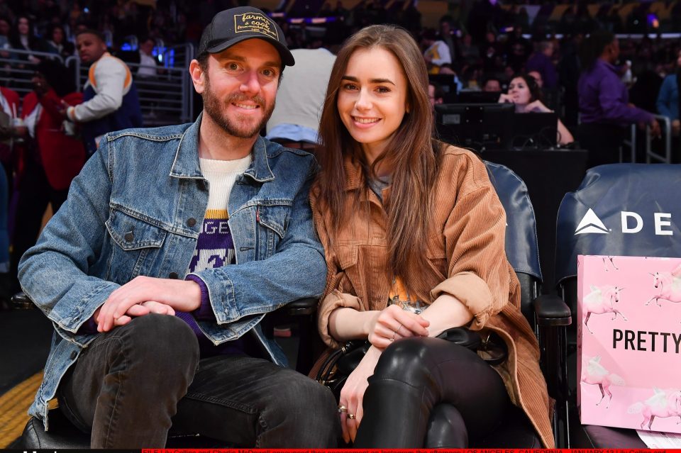  Lily with her fiance Charlie McDowell