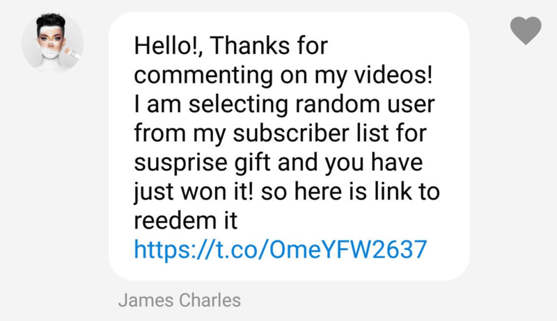  The message from the scammer will suggest you've won a prize