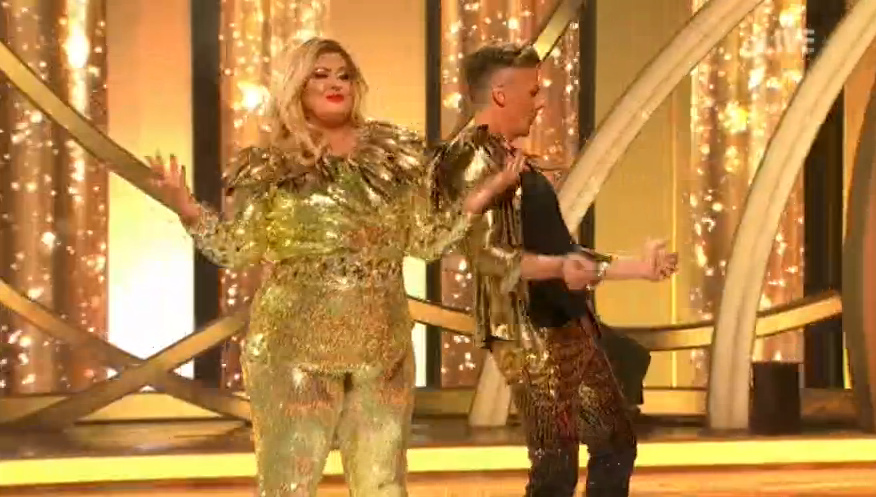  Gemma wowed fans with her performance as she saved herself from a fall