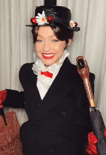  The star wowed fans with her Mary Poppins NYE costume - with the model attending the do alone