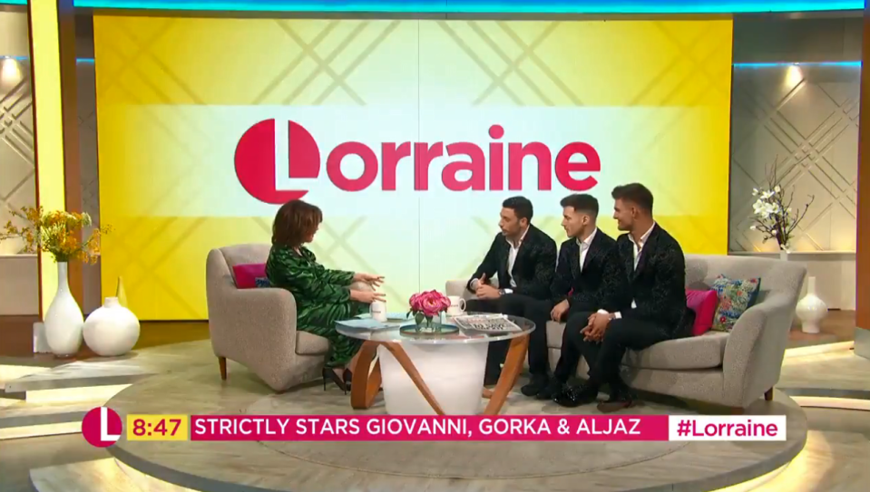 Giovanni appeared on the show with fellow pros Gorka and Aljaz