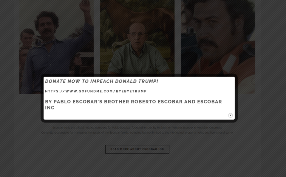  Escobar Inc website holds a call to campaigners - though the GoFundMe page has currently been removed