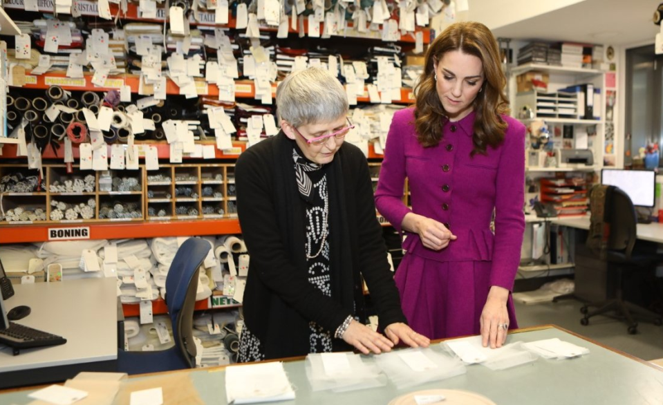  Kate, 37, met staff to discuss the work they do to make and maintain costumes