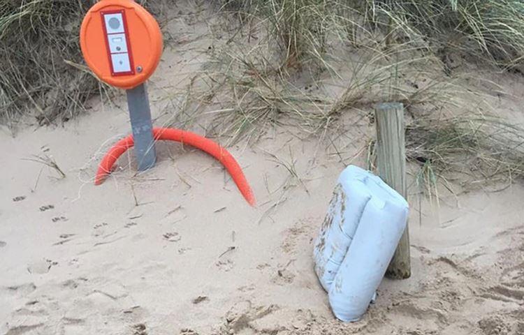  Josette Bernard found the plane seats on the beach at Surtainville, northwestern France, four days ago