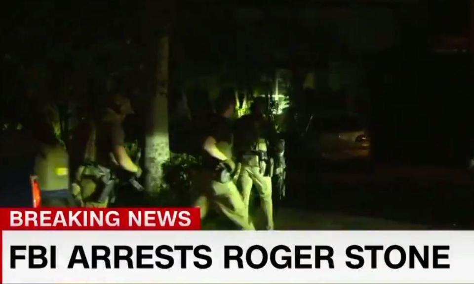  Armed agents were broadcast on CNN descending on Roger Stone's house