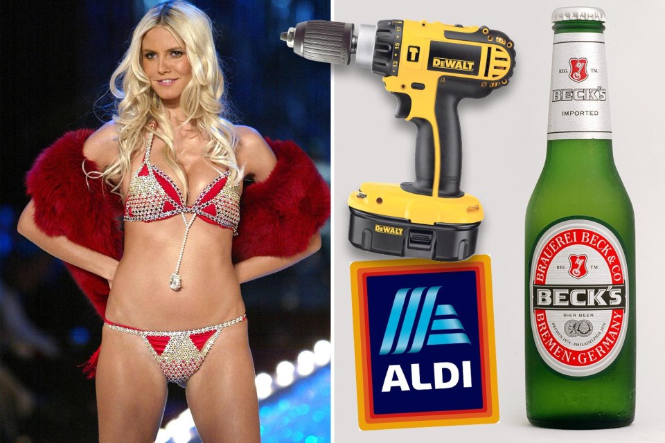 Heidi Klum, DeWalt, Aldi and Beck's