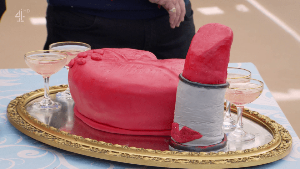  Candice turned her love of lipstick into a cake alongside some lips for her showstopper