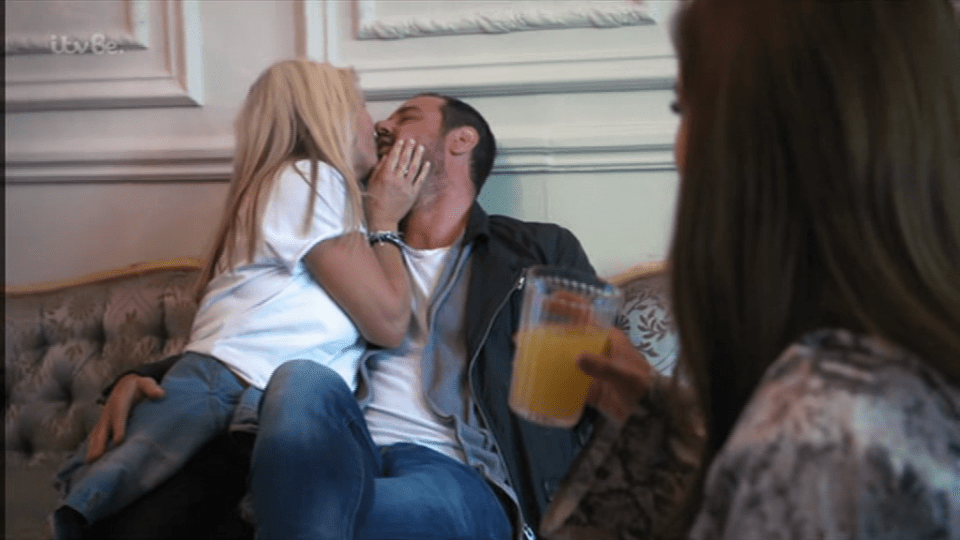  Danny Dyer couldn't keep his hands or his lips off his wife Joanne even as their daughter sat nearby