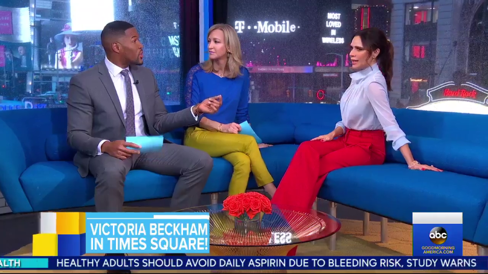 Posh Spice appeared on Good Morning America today