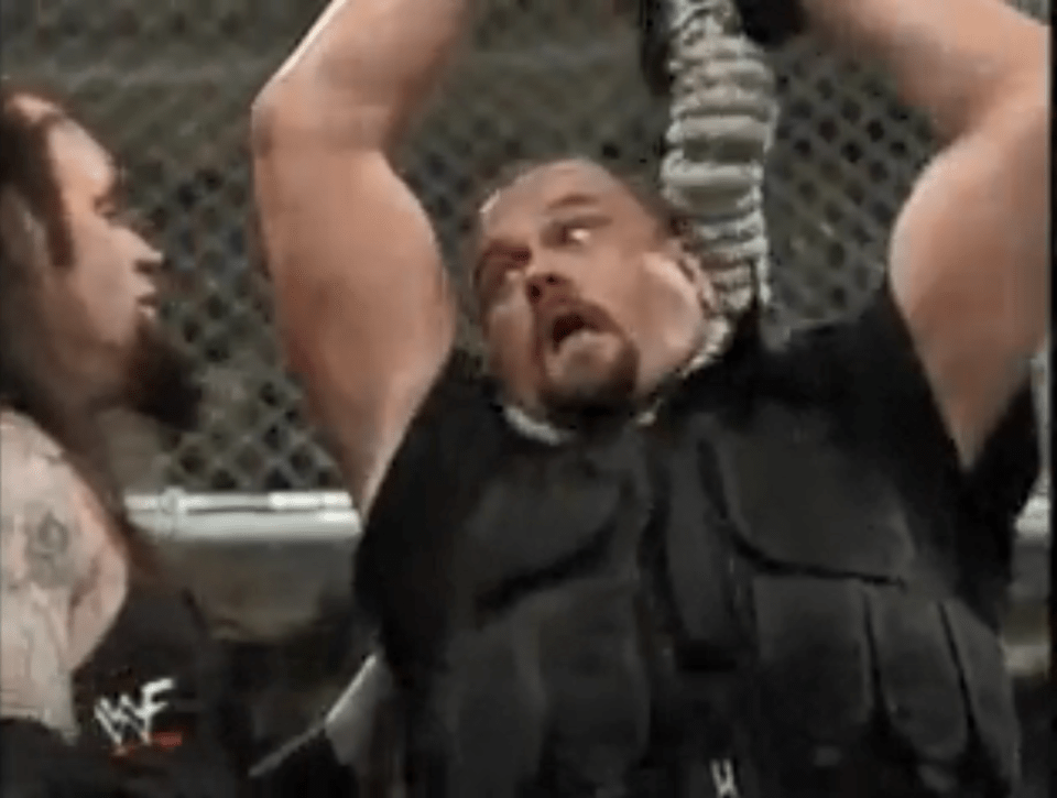 Then Big Boss Man was hung by The Undertaker in a particularly chilling end to a fight