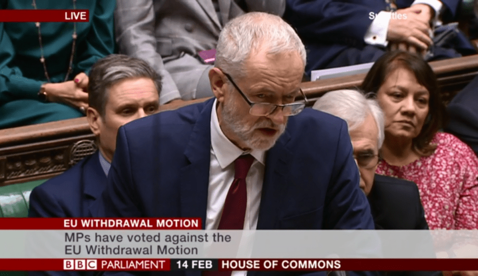  Mr Corbyn said the PM was trying to run down the clock