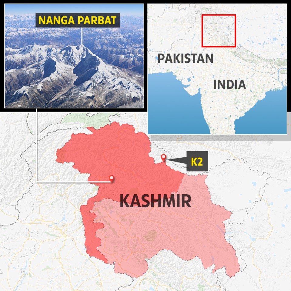 The huge mountain in the ninth highest in the world but is still smaller than the deadly K2 nearby