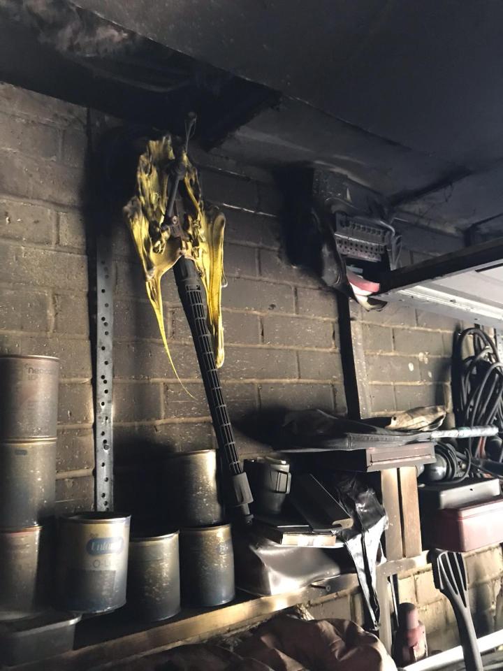  The fire and smoke damaged everything in the garage from the family's fridge and freezer to their DIY tools