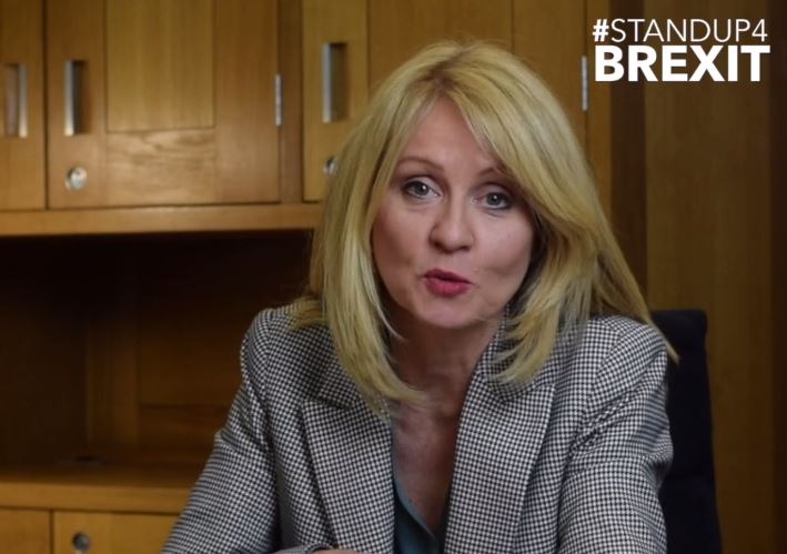  Esther McVey has hit out at Remainers who want to delay Brexit