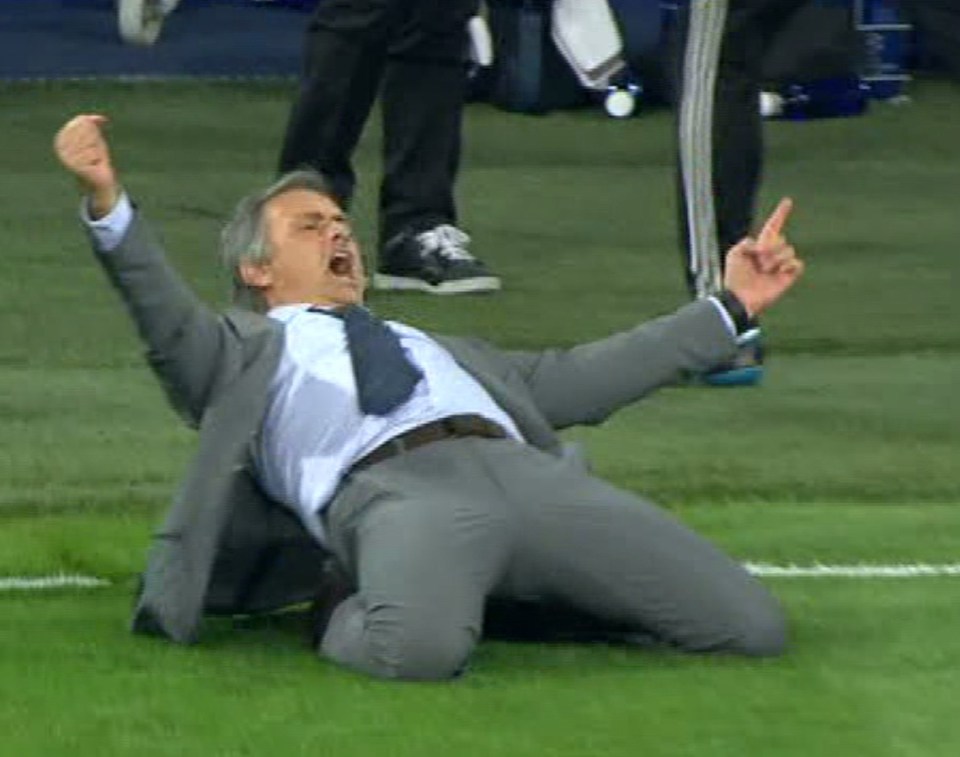  The Special One picked up some grass stains after Cristiano Ronaldo's late winner against Man City