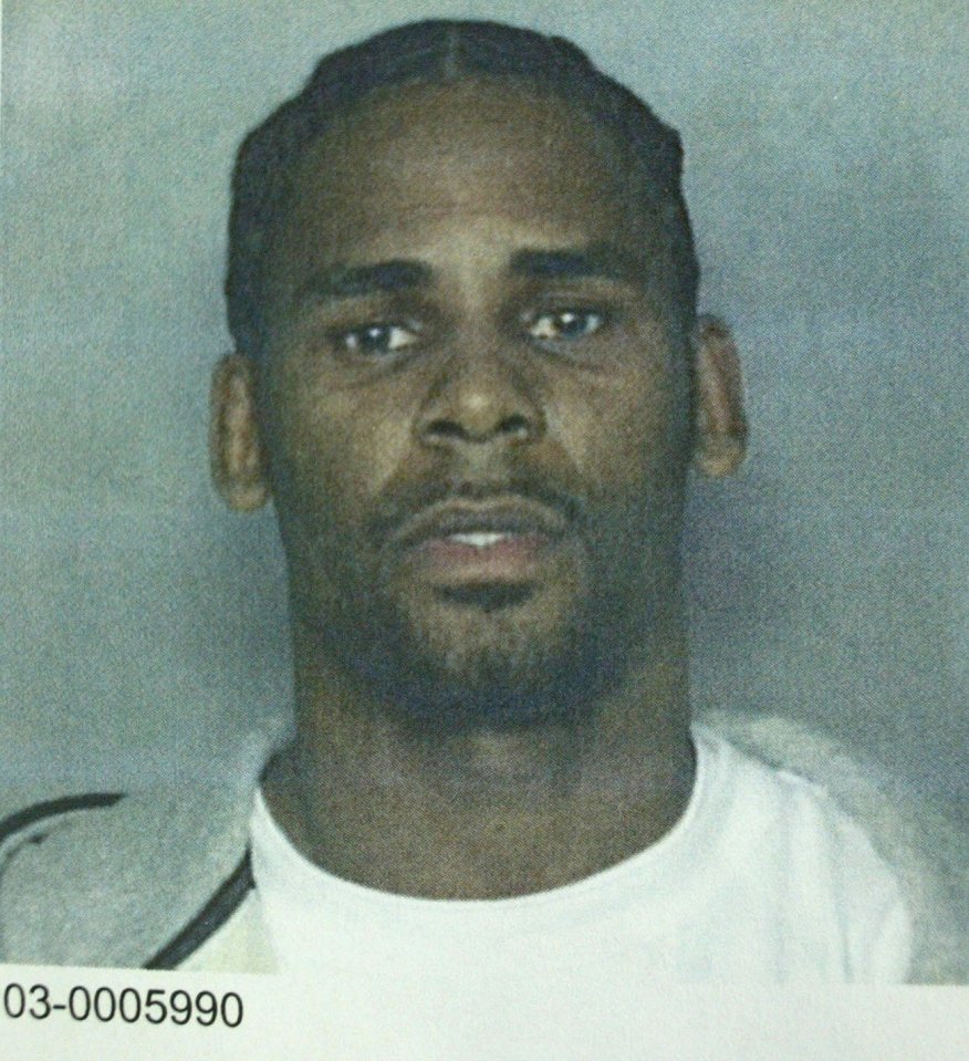  Police mugshot of R Kelly in 2003, when he was arrested on child abuse video charges