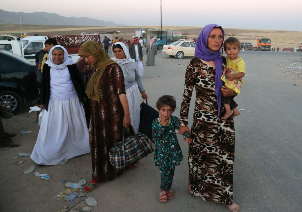  Thousands of Yazidis were slaughtered while women and children were taken as sex slaves. File pic