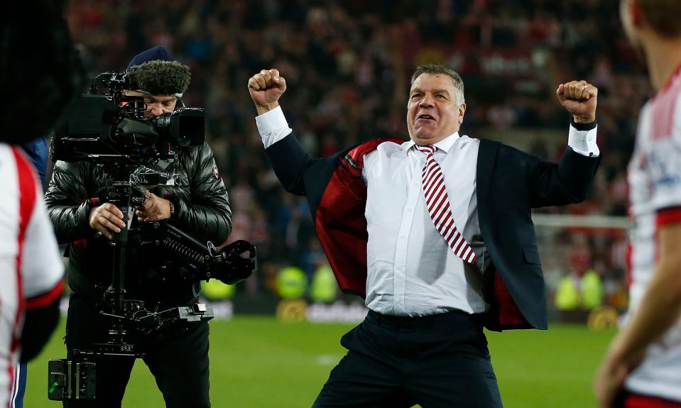  Sam Allardyce pulled off his jacket and flexed his muscles after Sunderland survived relegation