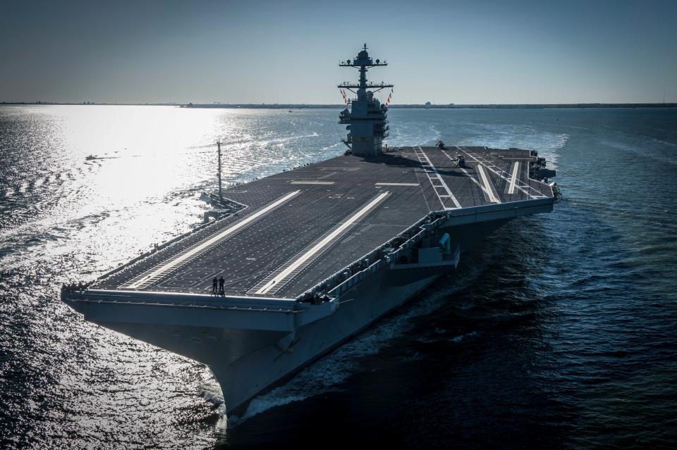  The 100,000 tonne USS Gerald R. Ford is due to join the US fleet sometime next year