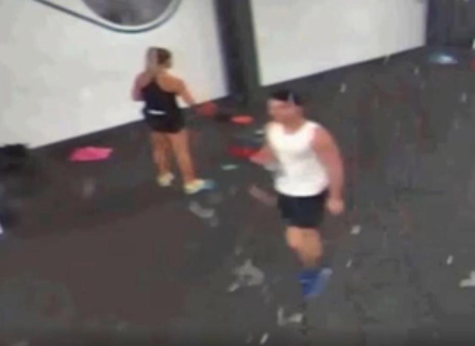  CCTV footage shows Stimpson turning up at Molly's gym on the day she died