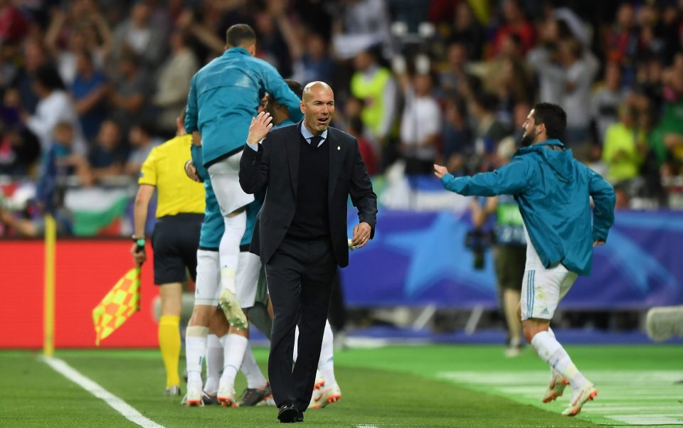  Zinedine Zidane flaps his wrist after Gareth Bale hit an overhead winner in the Champions League final last year