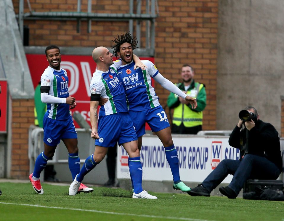  Reece James, right, was named as Wigan's Player of the Season and in the Championship Team of the Year