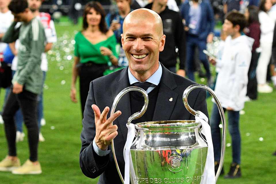  Zidane has not had a club since leading Real Madrid to three consecutive Champions League trophies