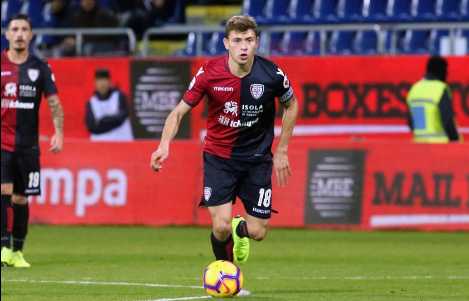  Cagliari players, including Nicolo Barella (pictured), were trapped inside their training ground by local farmers