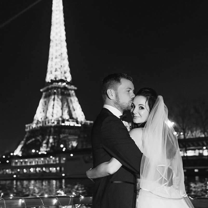  Paddy proposed to Rachael in Paris and five months later they married in the French captial