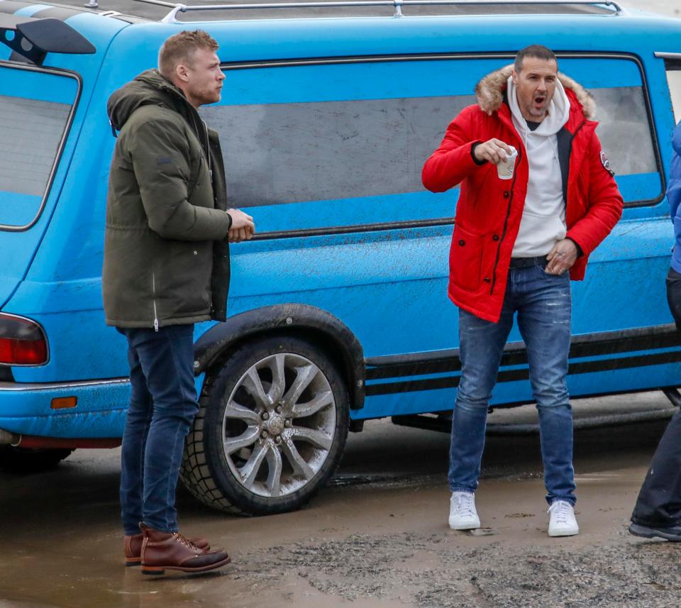  Freddie Flintoff and Paddy McGuinness film Top Gear in South Wales on Saturday