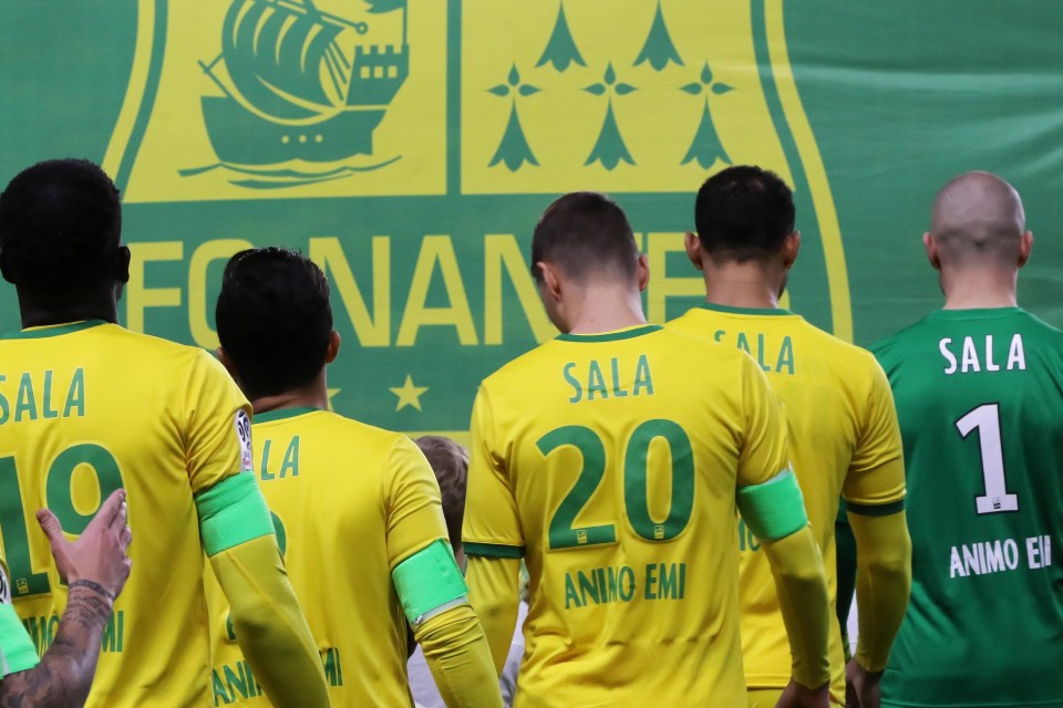 Nantes players all had "Sala" instead of their own names on their shirts last week