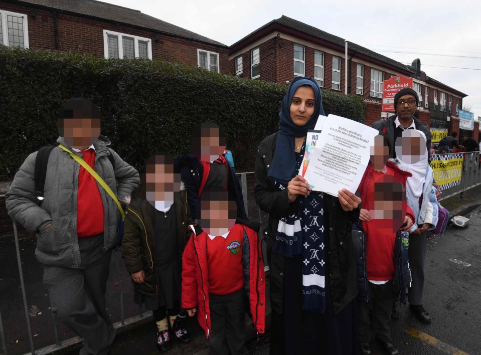  Incensed mum Fatima Shah, who first raised the issue, pulled her ten-year-old daughter out of 'inappropriate' classes