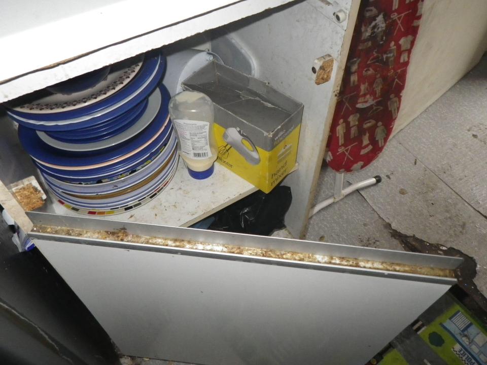  The cupboard where the mum claimed her daughter had injured herself