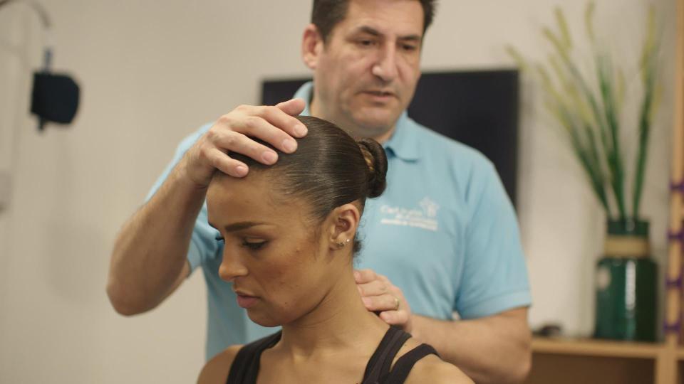  Melody Thornton has visited a chiropractor after sustaining an injury in Dancing on Ice rehearsals