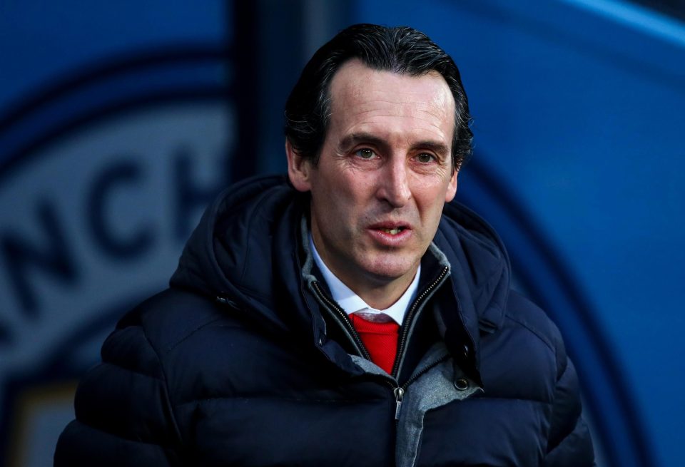  Unai Emery's side are sixth in the Premier League table