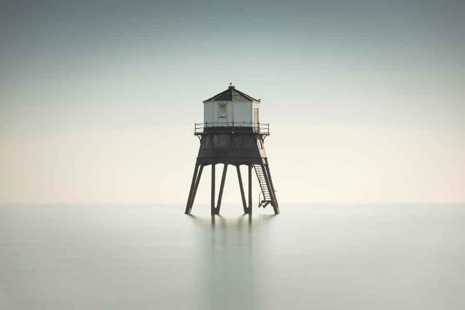  Long Exposure shot of the Old Victorian Lighthouse off the coast of Dovercourt, Essex