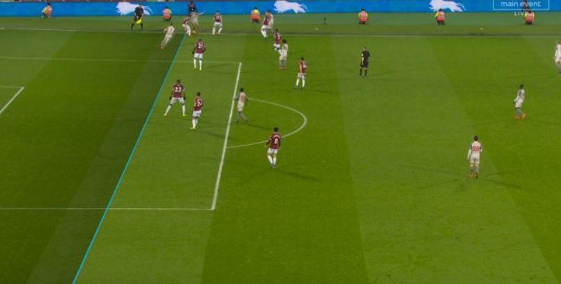  James Milner was offside after Adam Lallana knocked the ball onto the midfielder