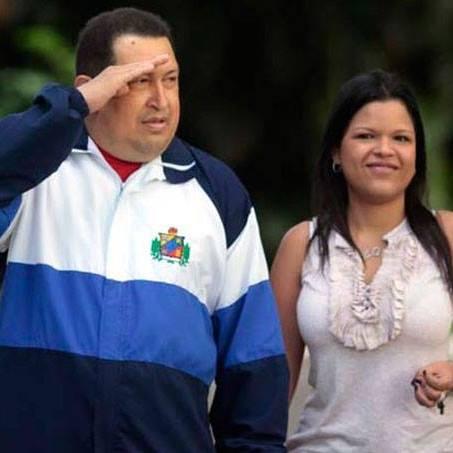  Maria Gabriela with her dad, Hugo Chavez