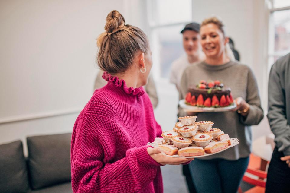  We eat an average of 1,300 extra calories a week at work