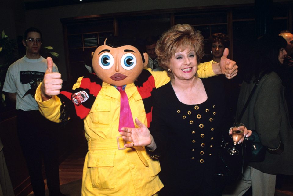 Frank pictured with Corrie's Barbra Knox